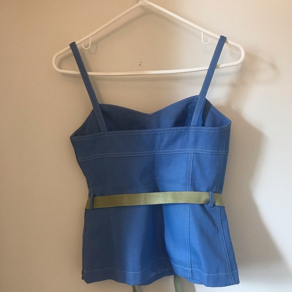 Marc Jacobs Strapless Tank Top with Leather Strap - Picture 2 of 8